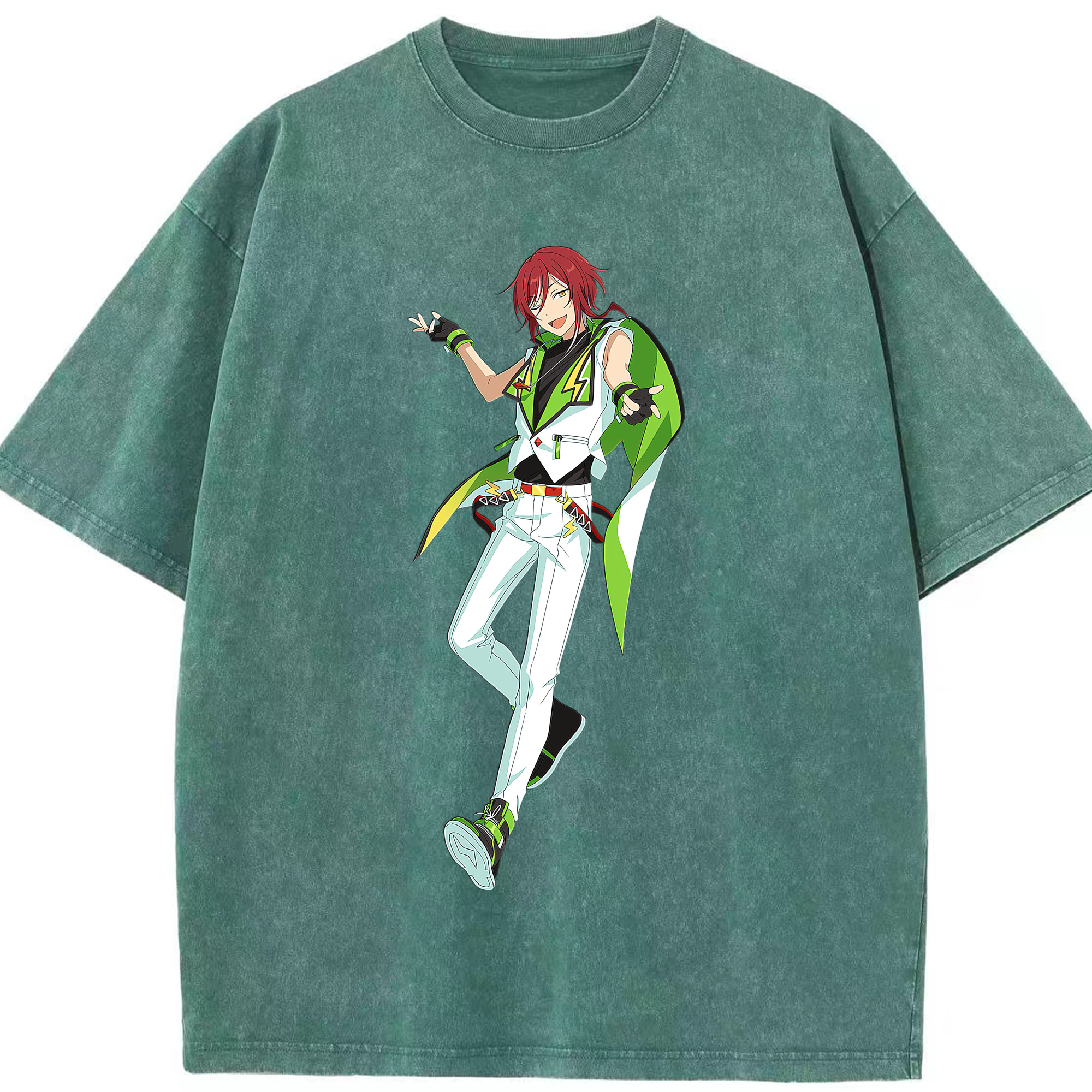 （画像用） あんさんぶるスターズ! Ensemble Stars 綿100% ヴィンテージ風 半袖Tシャツ（フロントプリント）